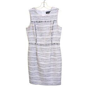 Karl Lagerfeld White and Black Striped Dress